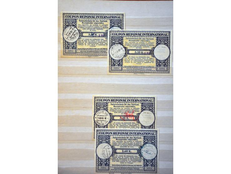 International Reply Coupons 1940-1941 type London 10 ex. (8 ex. with 2 postmarks) including Mi. IAS 1, 2 en 3