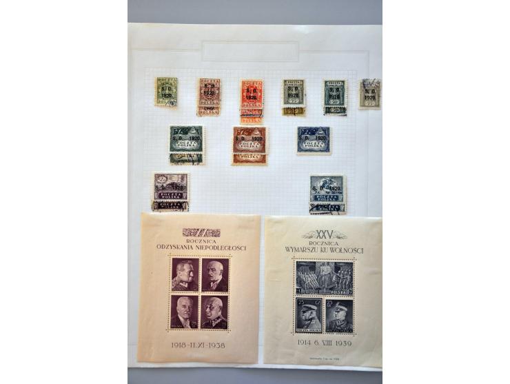 collectie 1918-1939 gespecialiseerd en meest gestempeld keurig opgezet op bladen