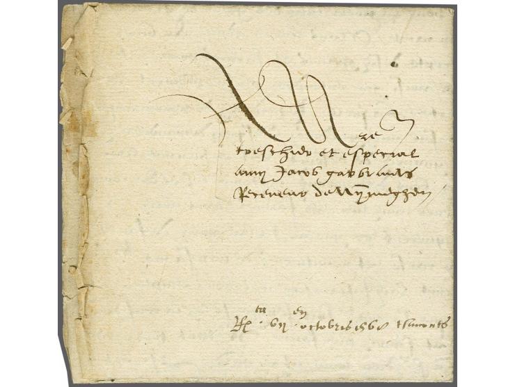 Complete brief Brussel-Nijmegen, geschreven Rta VII en octobrus 1568 tsavonts (Rta staat voor Recepta=ontvangen) zonder porta