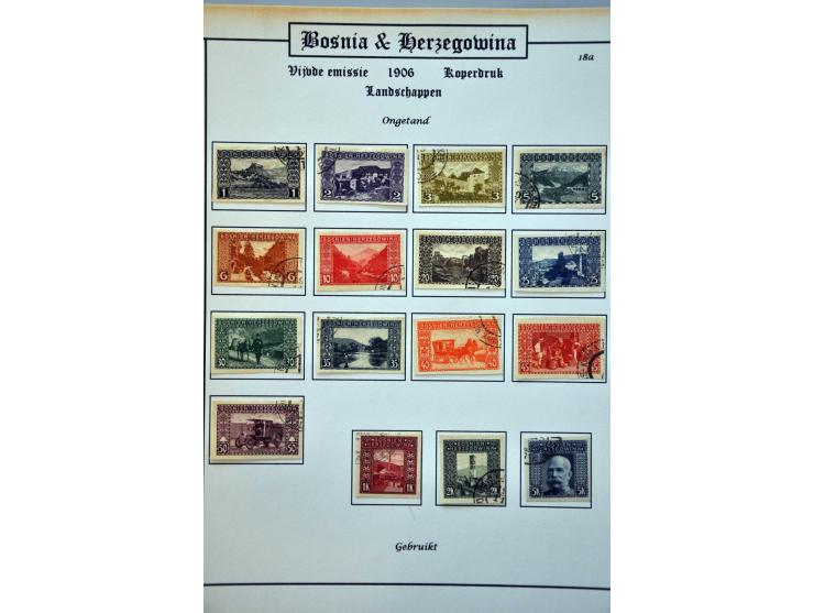 gespecialiseerde collectie zowel gebruikt als */** verzameld w.b. drukken, tandingen, proeven, stempels etc., keurig opgerzet