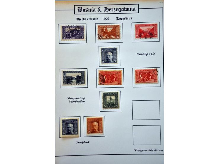 gespecialiseerde collectie zowel gebruikt als */** verzameld w.b. drukken, tandingen, proeven, stempels etc., keurig opgerzet