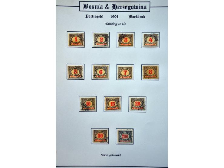 gespecialiseerde collectie zowel gebruikt als */** verzameld w.b. drukken, tandingen, proeven, stempels etc., keurig opgerzet