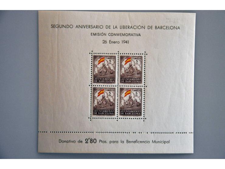 Burgeroorlog, mooie collectie meest ** w.b. beter materiaal en enkele poststukken in 4 insteekboeken