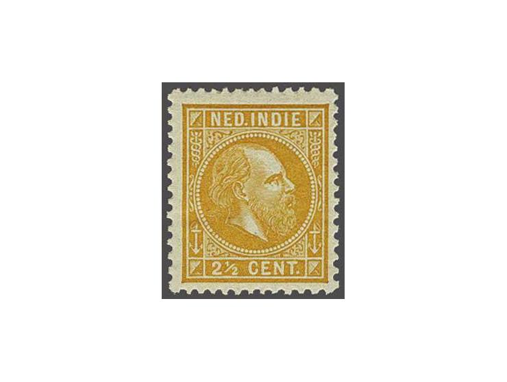 2½ cent geel tanding 12½ x 12 grote gaten, cat.w. 300