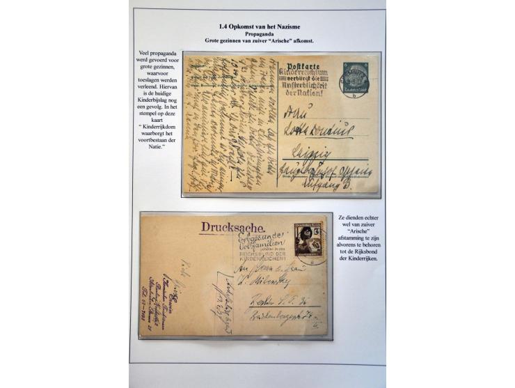 Rise of the Third Reich, collection with minisheets, stamps, booklet Mi. HB32 and covers with a.o. cancellation Leibstandarte