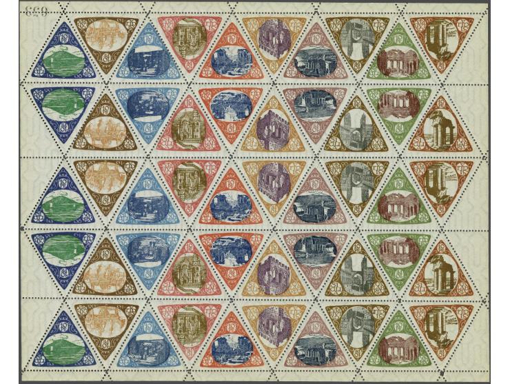 Vignettes Earthquake in Calabria and Sicily 1908 in complete unmounted mint sheet of 50, very fine