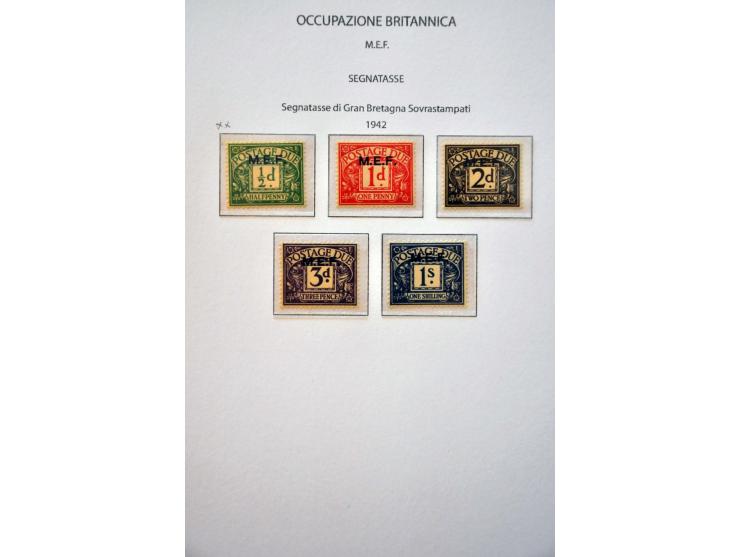 collectie */** met betere ex. w.b. portzegels op albumbladen 