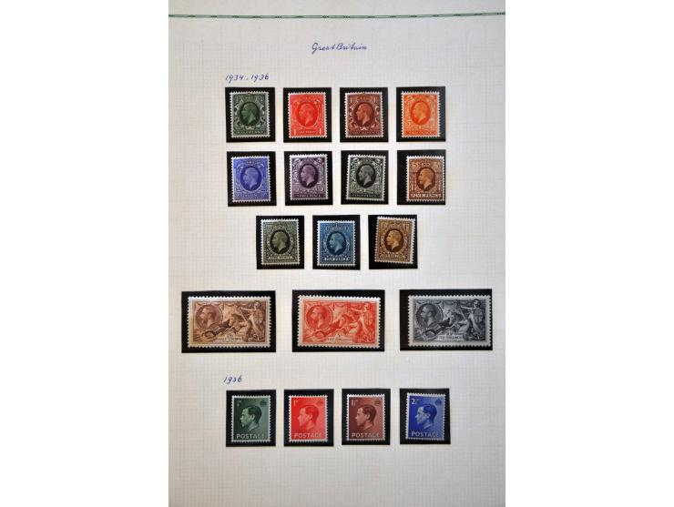 collectie 1911-1970 */** met veel betere ex. en series w.b. SG 397-398 *, Sea Horses t/m 10/- *, PUC £1 *,  Sea Horses re-eng