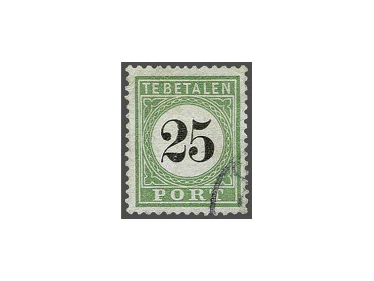 25 cent groen en zwart type II, fraai ex. (o.a. hoektand aangezet en hoekvouwtje), cat.w. 2000