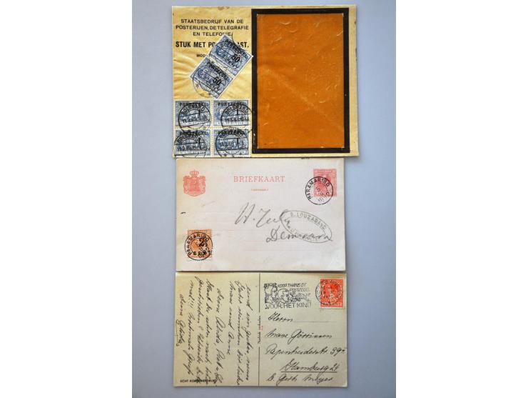 collectie van 39 poststukken w.b. div. emissie 1867 (mengfrankering naar Denemarken 1871, 25 cent donkerviolet naar Genua 187