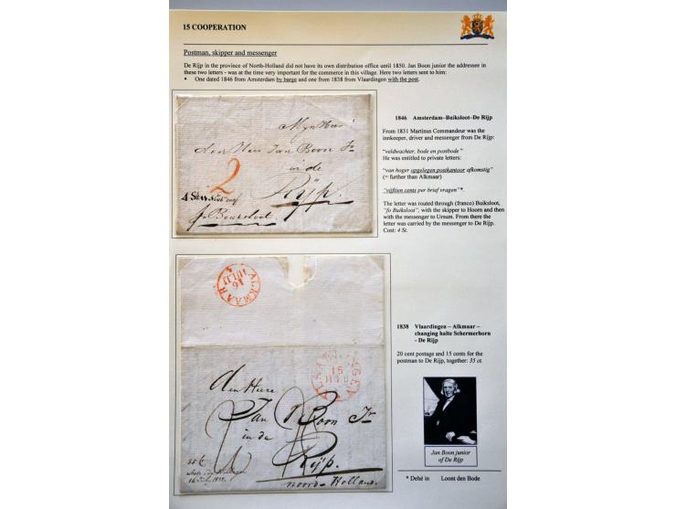 Divers vervoer, 7 poststukken w.b. rood Received & Forwarded/ Gebs Zür Mühlen & Taÿlor/ Ship agents Nieuwe Diep, per trein w.