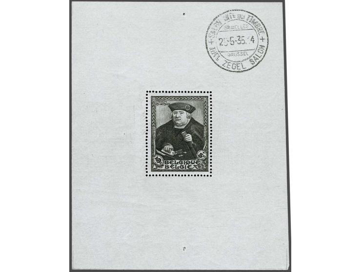 SITEB 5 frank bruingroen met stempel op velrand, cat.w. 700