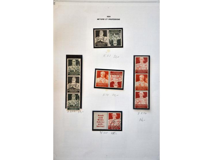collection gutter pairs and sheet parts for booklet sheets mostly */** on album leaves 