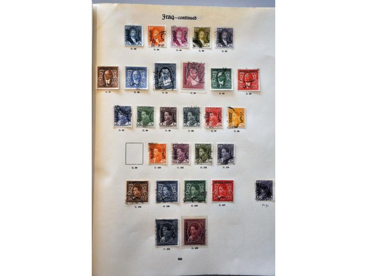 collection 1917-1934 used with many better ex. including official stamps, Baghdad (SG 11b, 17, 18 with certificate BPA 1979) 