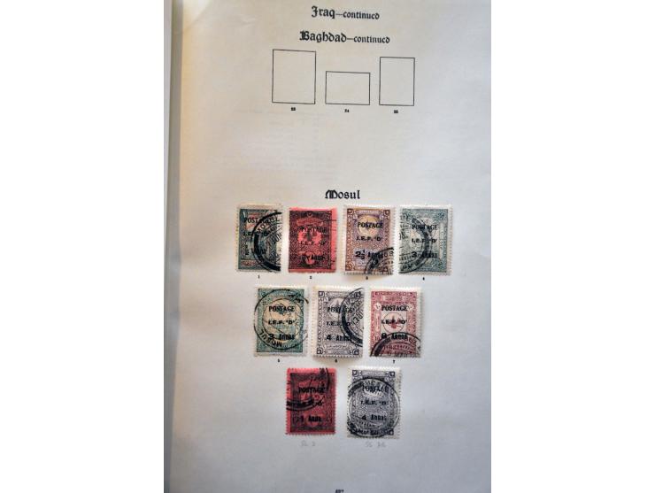 collection 1917-1934 used with many better ex. including official stamps, Baghdad (SG 11b, 17, 18 with certificate BPA 1979) 