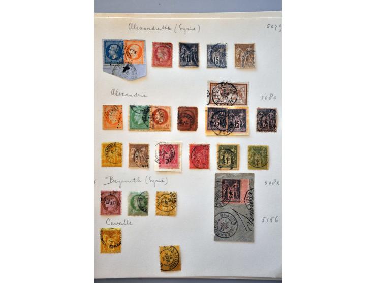 cancellations, collection mainly foreign offices on the classic issues including better cachets and some Nouvelle An cancella