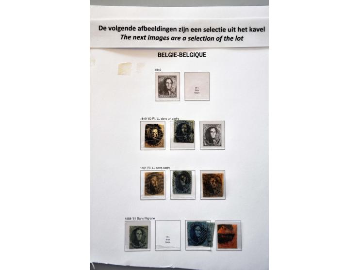 collectie 1849-1949 gestempeld en */** , gemengde kwaliteit met iets back of the book in Davo album 
