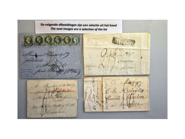 Standdaarbuiten (Ey 1000) deels en tevens franco-kastje op 10 cent karmijnroze plaat VIII, pracht ex. Feitelijk is dit een be