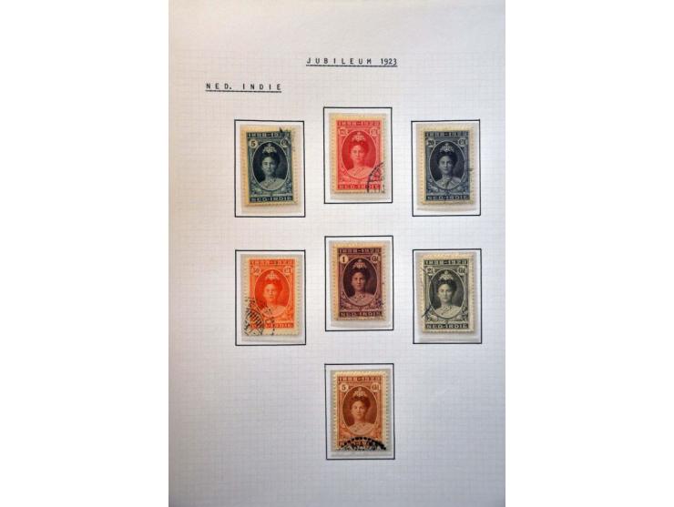 Jubileum 1923 collectie gespecialiseerd op tanding, gestempeld en */** waarbij, blokken van 4 (deels tropisch), specimen,165 
