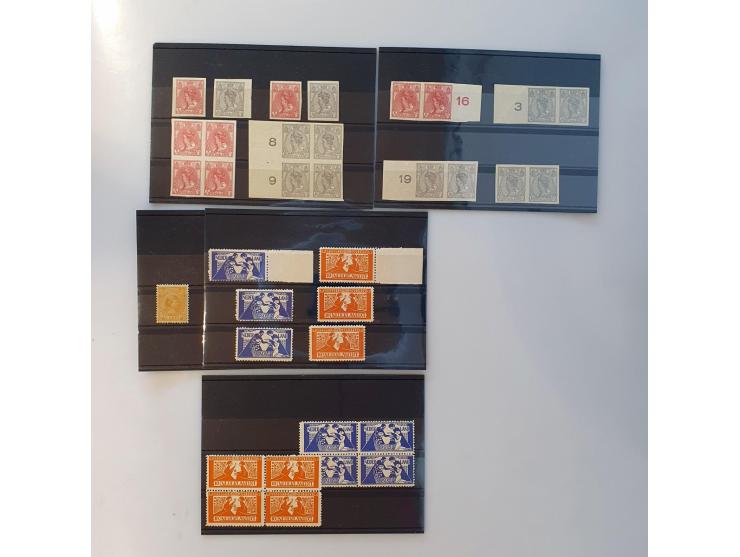 voorraad meest ** 1906-1940 w.b. veel betere ex. en series (o.a. Tuberculose ** met certificaat NVPH 2001, Kind, Van Konijnen
