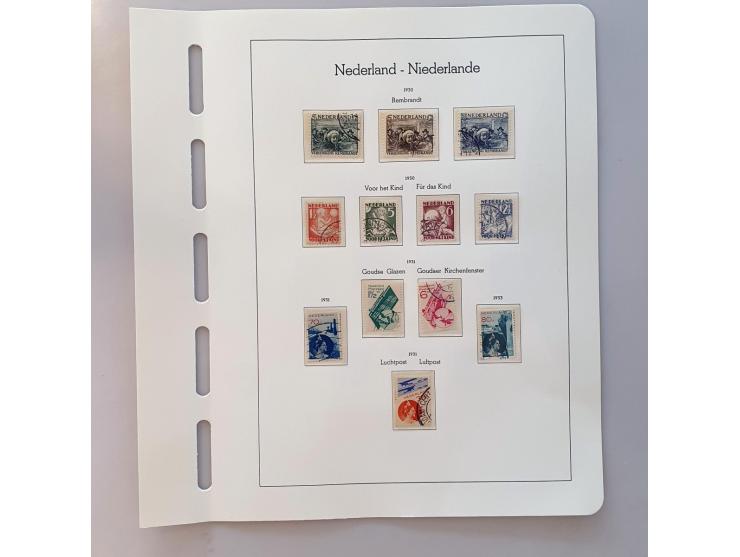 collectie 1852-1979 gestempeld w.b. betere ex. (o.a. nrs. 130-131) in Leuchtturm album