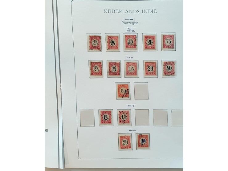 collectie vanaf 1864 deels gespecialiseerd (o.a. tandingen) met betere ex. en series inclusief NNG in Davo album 