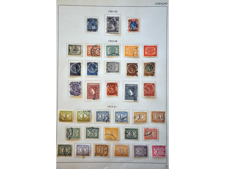 gestempelde collectie 1873-1975 met veel beter materiaal w.b. emissie 1873 op tanding gespecialiseerd, 300 jaar Gezag, Van Ko