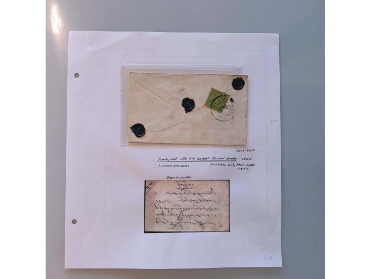 group of 13 covers of the 1933 issue including settings, shades, registered etc. neatly described on album leaves and all wit