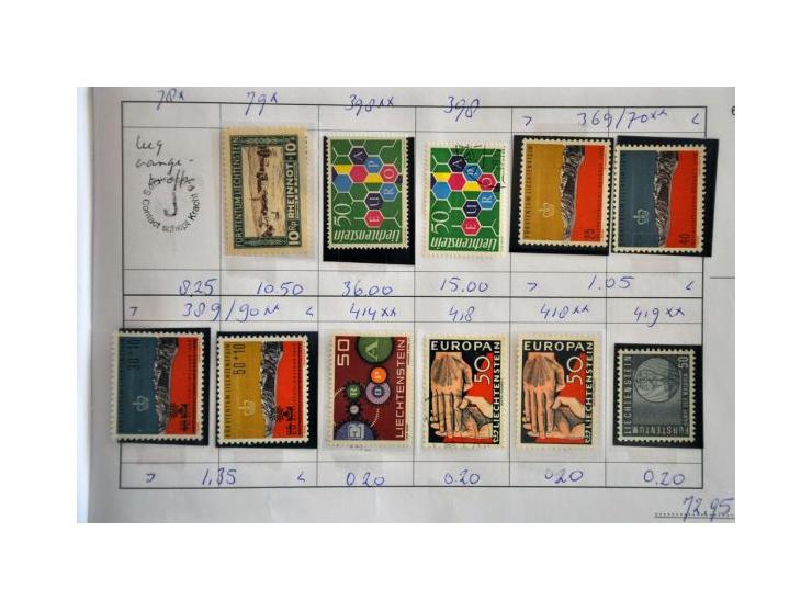 used and */** mainly better material including Mi. nrs. 72-74, 114-115 (Zeppelin), 108-113, 141, etc. in 3 approval booklets