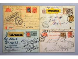 19 briefkaarten 1897-1942 met expresse-verzending w.b. 40 cent expresse met 50 cent afstandsrecht Putte-Lunteren en 40 cent R