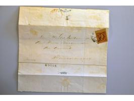 emissie 1852, 5 poststukken in mooie kwaliteit w.b. enkelfrankering nr. 3