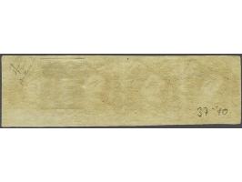 Willem III 10 cent wijnrood pos. 37-40 in strip van 4, pracht ex. (linkerzegel kaderrand net niet geraakt, rechterzegel zeer 