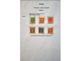 tentoonstellingscollectie Warschau stadspost en lokaalpost e.d. incl. wat documentatie, in 7 banden
