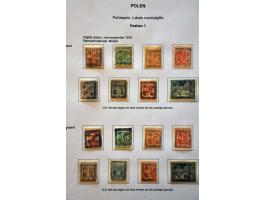 tentoonstellingscollectie Warschau stadspost en lokaalpost e.d. incl. wat documentatie, in 7 banden