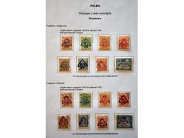 tentoonstellingscollectie Warschau stadspost en lokaalpost e.d. incl. wat documentatie, in 7 banden