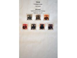 tentoonstellingscollectie Warschau stadspost en lokaalpost e.d. incl. wat documentatie, in 7 banden