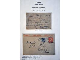 tentoonstellingscollectie Warschau stadspost en lokaalpost e.d. incl. wat documentatie, in 7 banden