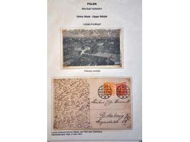 tentoonstellingscollectie Warschau stadspost en lokaalpost e.d. incl. wat documentatie, in 7 banden