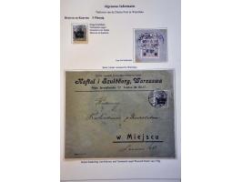 tentoonstellingscollectie Warschau stadspost en lokaalpost e.d. incl. wat documentatie, in 7 banden