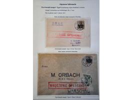 tentoonstellingscollectie Warschau stadspost en lokaalpost e.d. incl. wat documentatie, in 7 banden