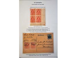 tentoonstellingscollectie Warschau stadspost en lokaalpost e.d. incl. wat documentatie, in 7 banden