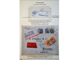 tentoonstellingscollectie Warschau stadspost en lokaalpost e.d. incl. wat documentatie, in 7 banden