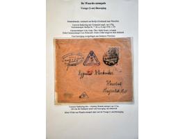 tentoonstellingscollectie Warschau stadspost en lokaalpost e.d. incl. wat documentatie, in 7 banden