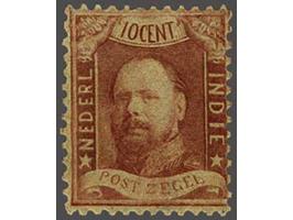 10 cent karmijnrood, pracht ex. met certificaat Vleeming 2014, cat.w. 1500