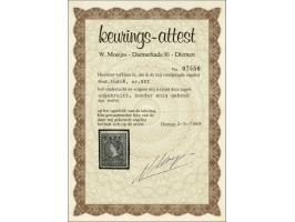 Java 2½ gulden zwartblauw met varieteit kopstaande opdruk, pracht ex. met certificaat Moeijes 1989, cat.w. 3500