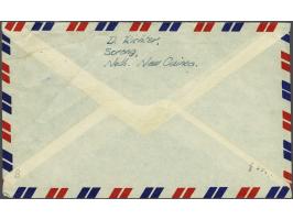 En Face 45 cent roodbruin met langstempel Okaba op ongedateerde envelop naar Kihili (Australisch Nieuw-Guinea), pracht ex.