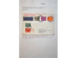 collectie luchtpost Nederland-Engeland en Engeland-Nederland 1921-1946,40 poststukken w.b. betere vluchten, gebruik luchtpost