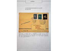 collectie luchtpost Nederland-Engeland en Engeland-Nederland 1921-1946,40 poststukken w.b. betere vluchten, gebruik luchtpost