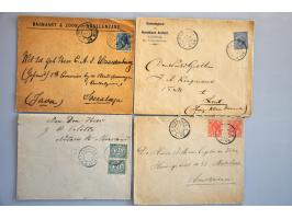 185 poststukken met klein- en grootrondstempels w.b. beter in doosje