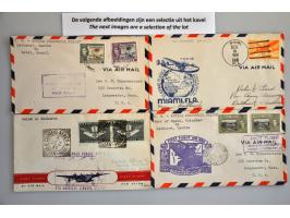 95 censored air mail letters about 1941-1944, mostly Africa and Asia with flight FAM 22, in album